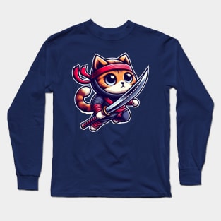 Ninja cat Long Sleeve T-Shirt